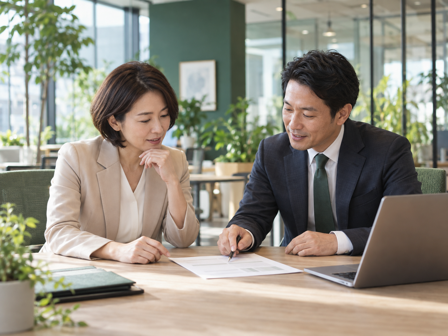採用活動について相談するイメージ